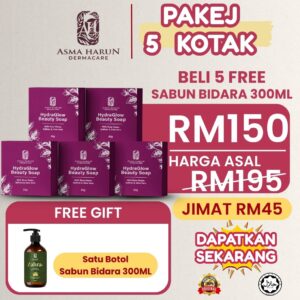 5 Kotak Hydraglow Free Bidara 300ML